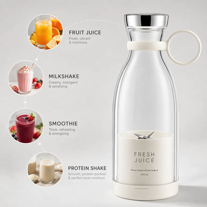 Fresh Juice Blender hero — the portable blender that breaks ice, shown in studio lighting on a clean backdrop