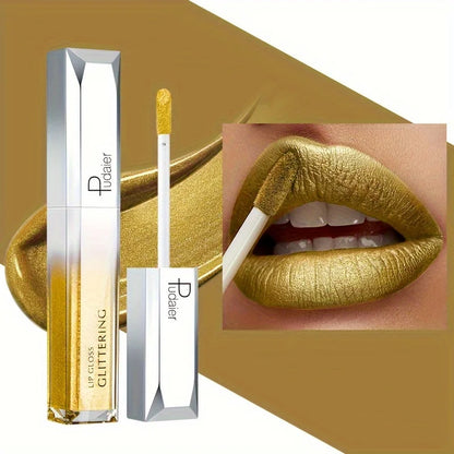 Shiny Makeup Cosmetics Store — Lábios Brilhantes em Metal, Impermeável e Duradouro, Conjunto de Lábios de Tinta, Não Pegajoso, Maquiagem para Festa/Festival