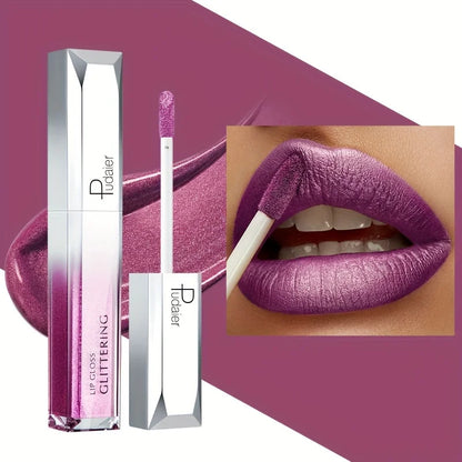 Shiny Makeup Cosmetics Store — Lábios Brilhantes em Metal, Impermeável e Duradouro, Conjunto de Lábios de Tinta, Não Pegajoso, Maquiagem para Festa/Festival
