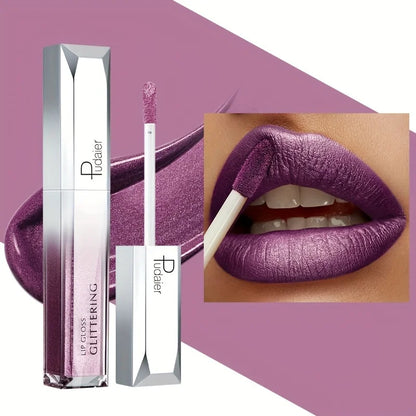 Shiny Makeup Cosmetics Store — Lábios Brilhantes em Metal, Impermeável e Duradouro, Conjunto de Lábios de Tinta, Não Pegajoso, Maquiagem para Festa/Festival