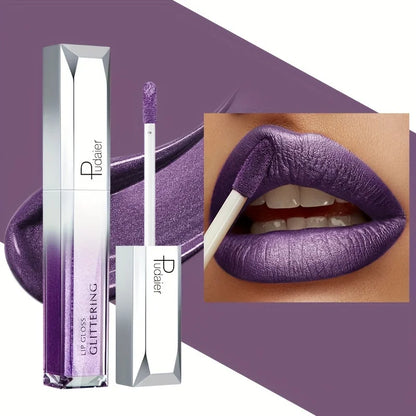 Shiny Makeup Cosmetics Store — Lábios Brilhantes em Metal, Impermeável e Duradouro, Conjunto de Lábios de Tinta, Não Pegajoso, Maquiagem para Festa/Festival