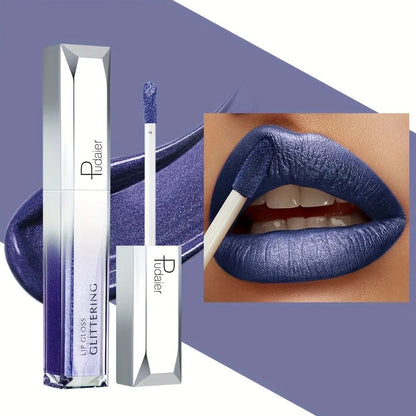 Shiny Makeup Cosmetics Store — Lábios Brilhantes em Metal, Impermeável e Duradouro, Conjunto de Lábios de Tinta, Não Pegajoso, Maquiagem para Festa/Festival