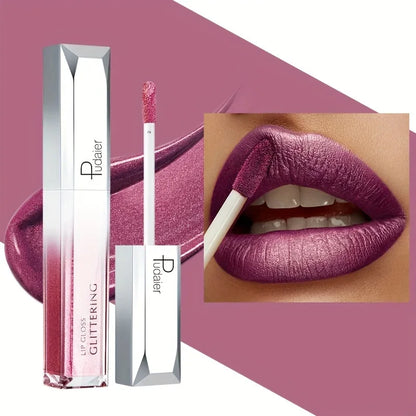 Shiny Makeup Cosmetics Store — Lábios Brilhantes em Metal, Impermeável e Duradouro, Conjunto de Lábios de Tinta, Não Pegajoso, Maquiagem para Festa/Festival