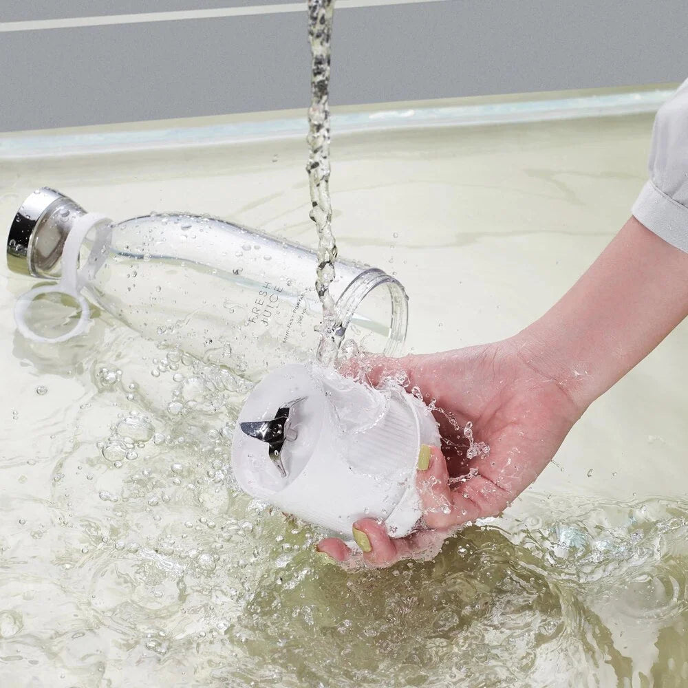 Washing Fresh Juice under faucet